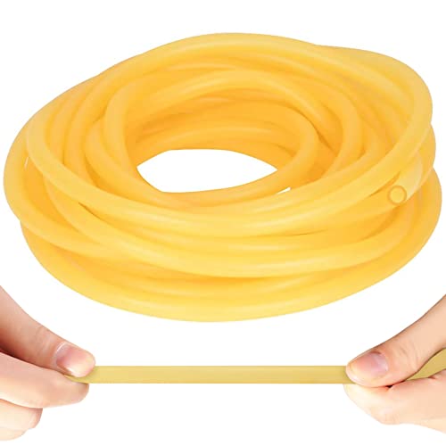 WideSmart 10 m Natural Latex Hose, 6 x 9 mm Elastic Rubber Hose, Latex Tube, Slingshots Band, Natural Latex Rubber Band, Versatile Latex Rubber Hose for Surgical Slingshot, Yoga, Pull Exercise