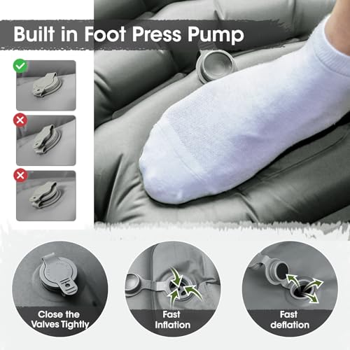 Double-Sleeping-Pad-Extra-ThickSelf-Inflating-Camping-Mattress-2-Person-with-Pillow-Built-in-Foot-Pump-Reinforced-Support-Structure-Inflatable-Sleeping-Mat-Portable-for-Home-Tent-Backpacking-Hiking