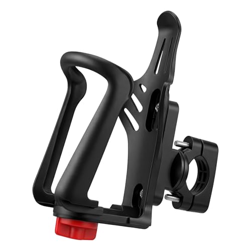 Adjustable Bike Bottle Holder, Bicycle Water Bottle Cage, For 48-71mm Bottles, 22-32mm Frame & Handlebar, 360 Degree Rotatable Cup Holder, Water Bottle Holder for Bicycle Motorcycle Stroller