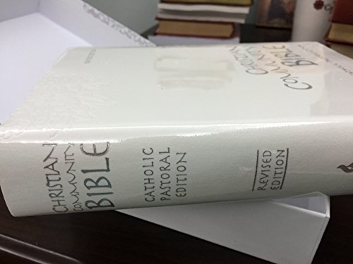 White Christian Community Bible With Study Notes / Leather Bound / Great For Weddings / Revised 2013 Text Special Edition / Catholic Pastoral Edition / Silver Edges, Thumb Index / Great Gift #TOP2