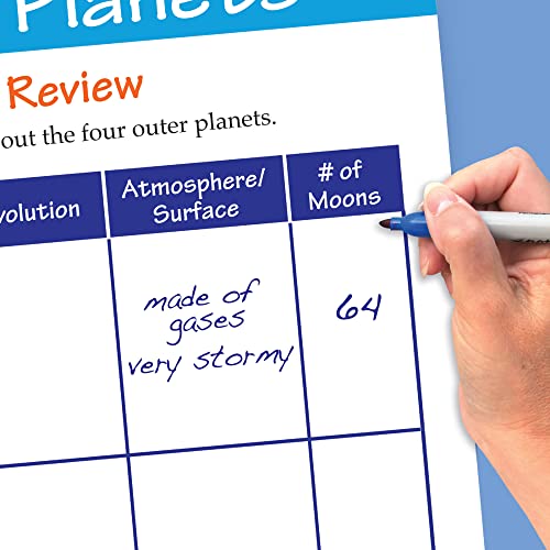 Image of NewPath Learning Our Solar System Laminated, Double-Sided inchWrite-On /Wipe-Off inch Flip Chart - Set of 10, 12 inch x 18 inch Charts (34-6829)