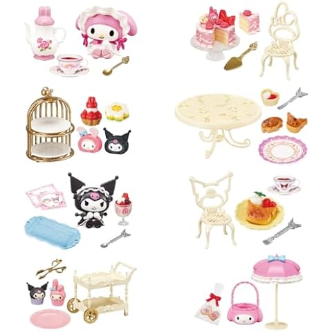 Reement Sanrio My Melody Kromi Sweet Tea Party, 1 Box, Approx. H 4.5 x W 2.8 x D 2.0 inches (115 x 70 x 50 mm), PVC, ABS Cover