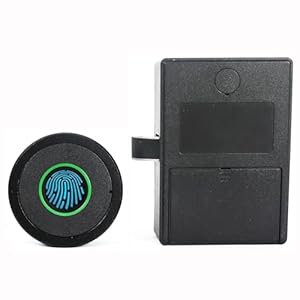 YOSEC Embedded Fingerprint Cabinet Lock, Smart biometric Wooden Furniture Drawer Lock, keyless Hidden File Drawer Wardrobe Lock,Child Safety Electric Lock