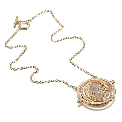 Colar Vira Tempo Hermione Granger Jóia Areia Rosa Harry Potter Cosplay Fantasia Dia das Bruxas Melho