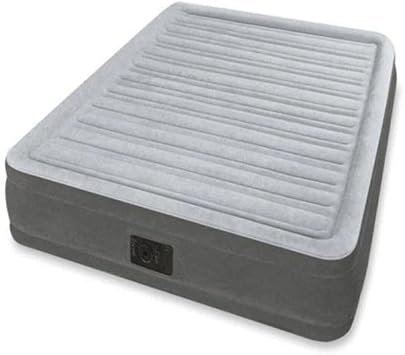 ELECT. VELVET COATED INFLATABLE BED (152x203x33Cm)