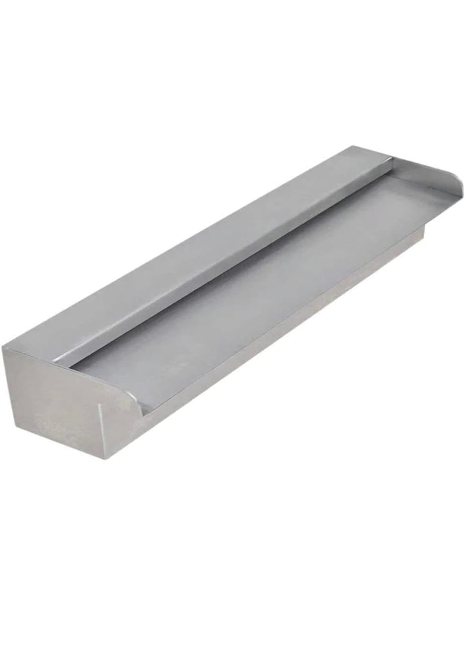 STEELARTCRAFT Shree 45cm/18 INCHES Length Outdoor Waterfall Pool, Rectangular Pond Fountaine Stainless Steel, Waterfall Spillway Rectangular Wall Mounted Swimming Pool Fountaine Waterfalls-image-34