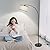 Black Arc Floor Lamps for Living Room,Modern Standing Lamp with Adjustable Drum Lampshade Tall Pole Lamp with Foot Switch Over Couch Arched Floor Light for Reading Bedroom 8W LED Bulb Included