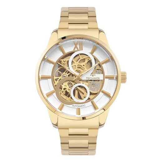 Relógio Technos Masculino Automatico Dourado - G3265aq/1k