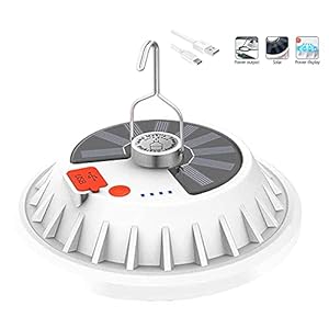 Lumières de camping rechargeables avec lampe de tente extérieure télécommandée Lumières de lanterne solaire 5 modes, lampe LED ultra lumineuse Éclairage étanche pour tentes, camping ou randonnée