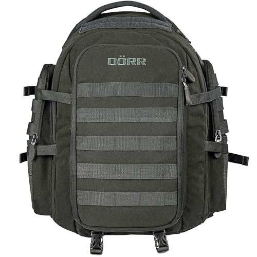 DÖRR ProTac Outdoor Rucksack 25L Olivgrün, Taktischer MOLLE Rucksack, Trekking- & Wanderrucksack für Jagd, Schießsport, Bushcraft, Angeln & Camping, Jagdrucksack, Sportrucksack, Daypack aus Polyester