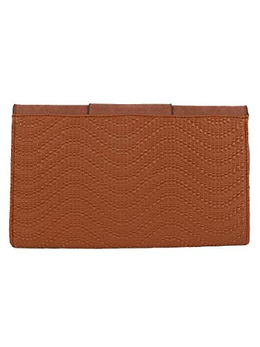 Bolsa Couro Envelope Feminina Alto Relevo Transversal (Caramelo)