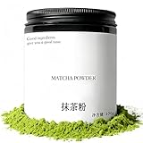MKSDDF-Reines Matcha Pulver - Ceremonial Matcha Set Mit Löffel -Ceremonial Grade-100g-macha Pulver in Glasdose-100% Natürlich-Erste Ernte-macha Tee