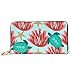Produktbild JHGFG Mode Handtasche Reißverschluss Brieftasche Muster Schildkröten Sea Stars Corals Wallpapers Telefon Clutch Geldbörse Abendkupplung Blocking Leder Brieftasche Multi Card Orga