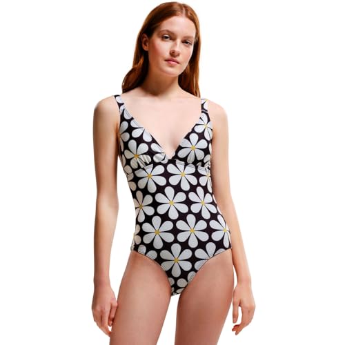 Image of Regatta Womens Orla Kiely All One Piece Swimming Costume - Black Daisy - 8