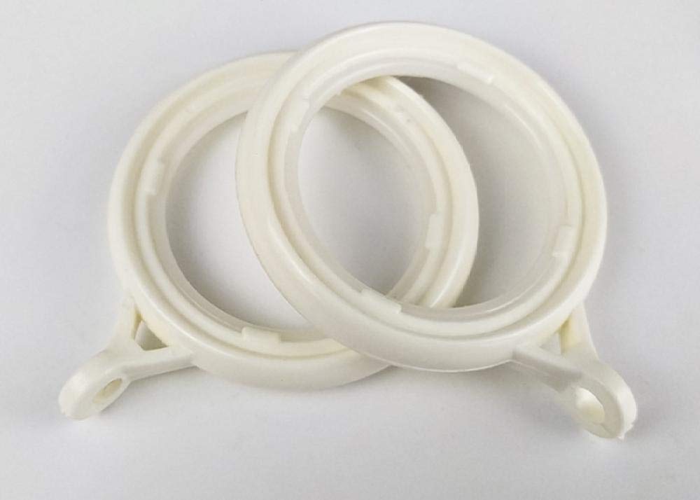 Paquete de 50 Anillos de Cortina con Ojales, Anillos de Ojales de Cortina, Anillo Romano de bajo Ruido a nanoescala, diámetro Interior 36 mm, Dorado (Dorado) (Diente Blanco)