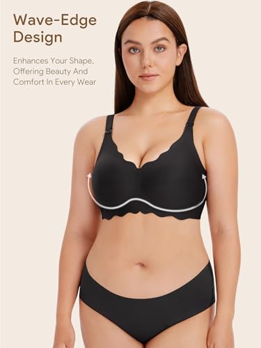 Angelhood Nursing Bras for Breastfeeding Ultra Comfort Seamless Maternity Bra Wireless Pregnancy Bralette with Bra Extender3