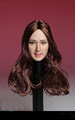 Amazon 1 6 フィメール アジアン ヘッド 赤茶髪カーリーヘア Sdh007 A フィギュア ドール 通販