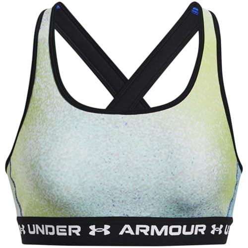 Image of Women's Armour Mid Crossback Printed Sports Bra