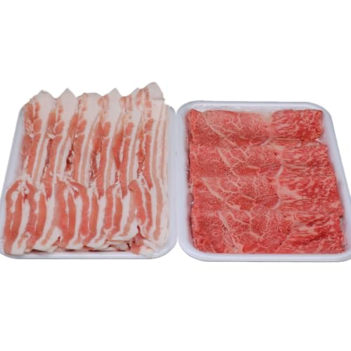 美明豚 × 常陸牛 スライスセットA 約1kg( 美明豚バラ600g + 常陸牛 もも400g )(茨城県共通返礼品:行方市) びめいとん ビメイトン ブランド豚 銘柄豚 豚 豚肉 肉 バラ 黒毛和牛 牛肉 ひたち牛 ブランド牛 和牛