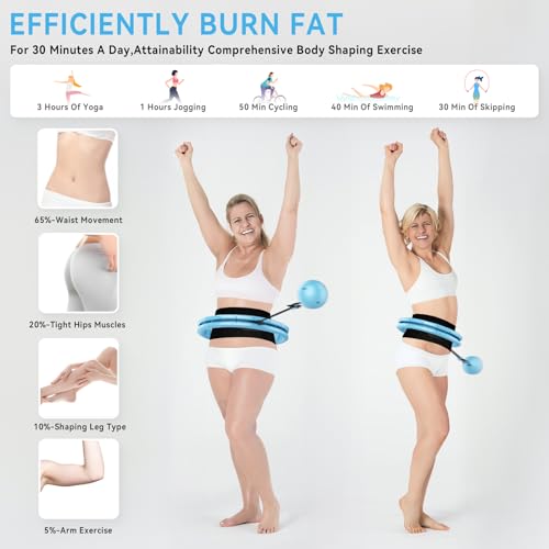 Shanguang Infinity Weighted Hoop With Sweat Belt,Weighted Hula Hoop For Adults Weight Loss,Smart Waist Exercise Ring Infinity Fitness Hoop Plus Size,Waist Trimmer Workout Equipment For Women  thumb #6