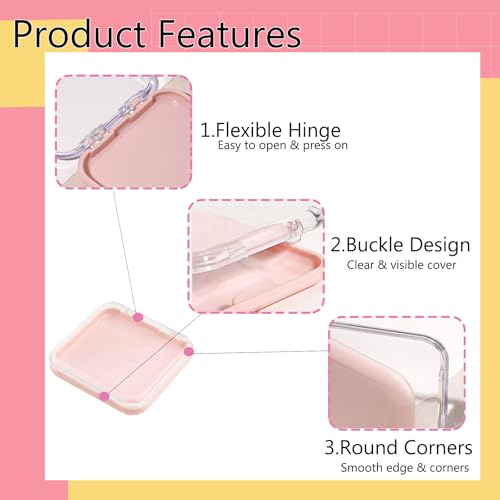 Image of Press On Nail Storage Boxes, 36 PCS Clear Plastic Organizer 3 inch x 3 inch with Adhesive Tabs for Nail Display, Artificial Nails, Jewelry and Small Crafts