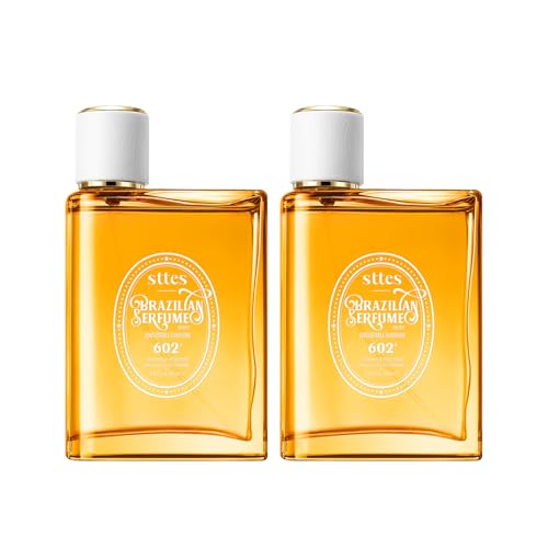 Sttes Perfume 602– Irresistible Sunshine (Caramel Vanilla) – Eau de Parfum, 2 Bottles Total 6.8 fl oz – Long-Lasting Vanilla Gourmet Fragrance for Women and Men