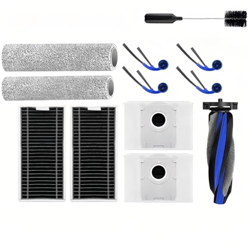 Ecovacs T90 / T90 PRO�Ή� �����p�A�N�Z�T���[�Z�b�g�A���C���u���V×1�E�T�C�h�u���V×4�E�t�B���^�[×2�E�_�X�g�{�b�N�X×2�E���[���[�u���V×2�E�|���u���V×1�A�v12�_�Z�b�g