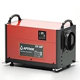 APTOOK 110 Pints Commercial Dehumidifier with Drain Hose, Crawl Space Dehumidifier for Water Damage Restoration, Flood Repair, Crawlspace and Basement, Red