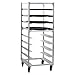 New Age 95681 Oval Tray Mobile Storage Rack 63-3/4"H with Slides for (9) 22" x 26-7/8" Oval Trays