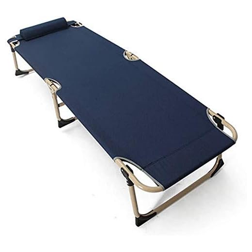 ZXY-NAN Folding Bed Portable Pliable Lit Pliant Camping Lit D'invité Transat Lits De Couchage Bureau En Plein Air Chaise Longue Sieste Coussin Oreiller Meubles De Bureau À Domicile (Coul