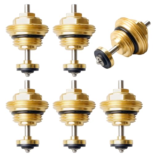 6 colectores G1/2 para calefacción por suelo radiante, perno de retorno de válvula, M30 x 1,5 mm, colector de calefacción por suelo radiante, válvula termostática de latón, válvula de radiador, para