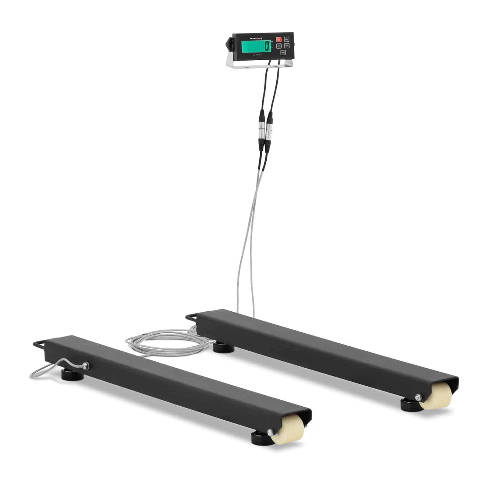 Steinberg Systems Digitalwaage 2 x Wiegebalken 5000 kg / 1 kg 100 x 10 cm Halten, Tierwägemodus, automatische Abschaltung LCD mit Hintergrundbeleuchtung Digitalwaage Industriewaage