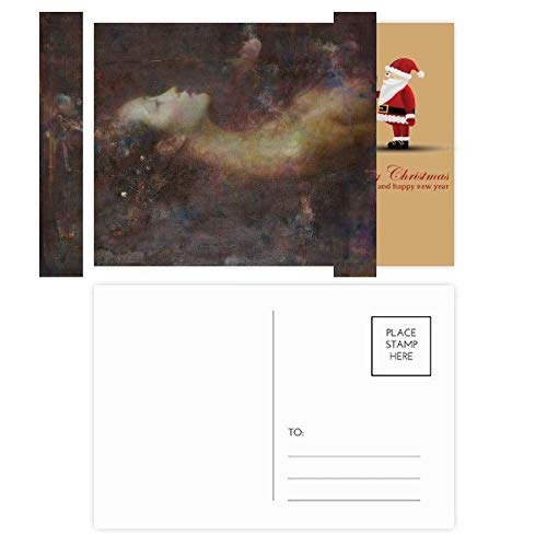 Cartes postales Père Noël peinture à l'huile pour éviter les vœux impersonnels