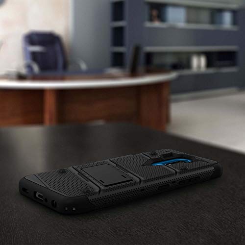 Zizo Bolt Series Lg K40 Case | Military-Grade Drop Protection W/ Kickstand Bundle Includes Belt Clip Holster Lg Harmony 3 Black #TOP7