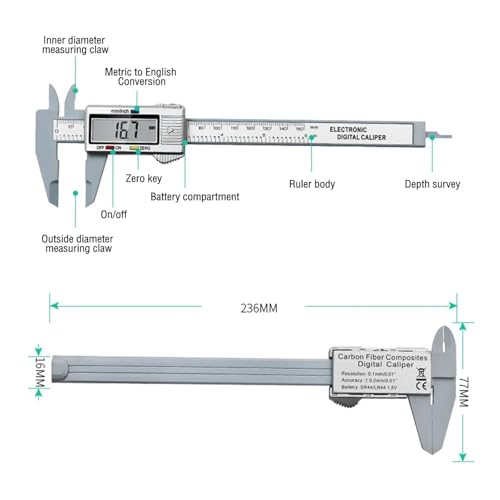 Calibrador digital electrónico de 100mm, la herramienta ideal para medir con exactitud 6
