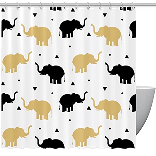 Rideau de douche noir ELEPHANT : la solution sans odeur pour douche et baignoire - 2
