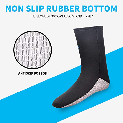 Yonsub 3Mm/5Mm Diving Socks Neoprene Beach Water Socks Flexible Anti Slip Wetsuit Boots For Men Women (Black-5Mm, Xxl) #TOP3