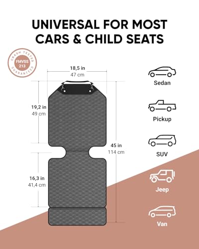 Image of Owleys Set Seat Back Organizer & Car Seat Protector Hexy Waterproof & Non-Slip Protector for Child Car Cushion for Leather and Fabric Seats (Gray)