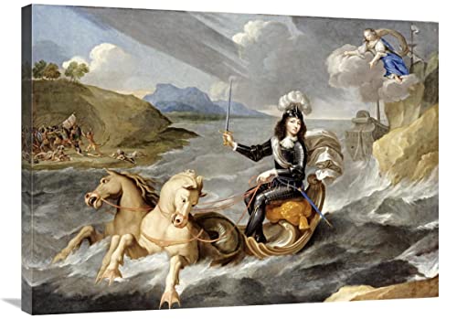 36 in. an Allegory of King Louis XIV Art Print - Jean Nocret