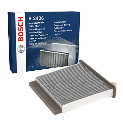Bosch R2426 Aktivkohle Innenraumfilter - filtert Gerüche, Pollen und Staub - Ersatzfilter für bessere Luftqualität im Fahrzeuginnenraum