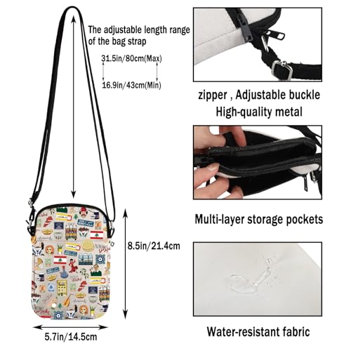 G2TUP Lebanon Lover Gift Lebanon Design Crossbody Bag Lebanese Travel Bag Lebanon Vacation Trip Gift3