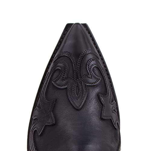 DAGY Cowboy Boots Pointed Toe Stitched Western Boots High-Heeled Men's Middle Barrel Boots Western Cowboy Boots2