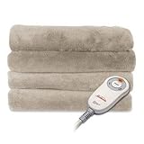 Sunbeam Micro Plush Heated Throw, Mushroom