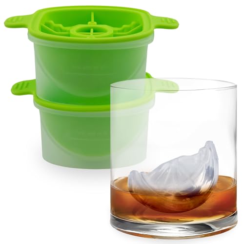 Image of Tovolo Lime Wedge Ice Mold 2 Pack Fun Cocktail Ice Molds for Whiskey, Fruit Ice Wedge Mold Perfect for Cocktails Mocktails Summer Lemonade, Slow Melting BPA Free Silicone Ice Wedge Molds Lime Green