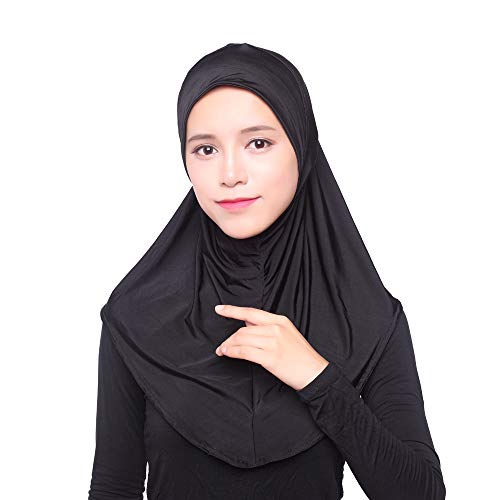 HANYIMIDOO Women’s Muslim Cover Ice Silk Hijab Headscarf2