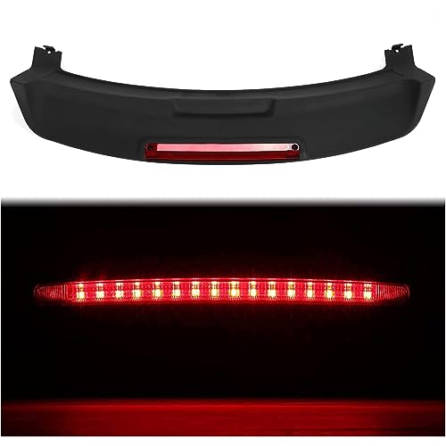 KUAFU Roof Spoiler w/LED Brake Light Compatible with 2007-2011 Honda CRV Rear Trunk Lip Spoiler Wing