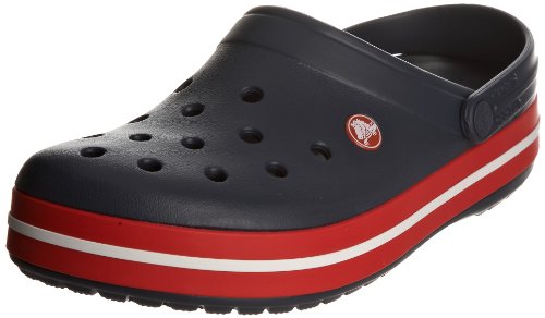 Image of Crocs Unisex's All-Terrain Atlas, Slip on Sneakers with Buckle Strap Clog, Blue Marine, 3 UK Men / 4 UK Women