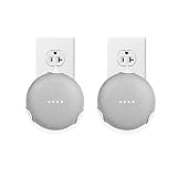 LANMU Outlet Wall Mount for Google Home Mini,Outlet Shelf Holder for Google Home Mini Smart Voice Assistants,Google Home Mini Stand Accessories (White,2 Pack)