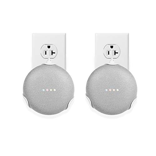 LANMU Outlet Wall Mount Compatible with Google Home Mini,Space-Saving Accessories Compatible with Google Mini Smart Speaker (2 Pack)