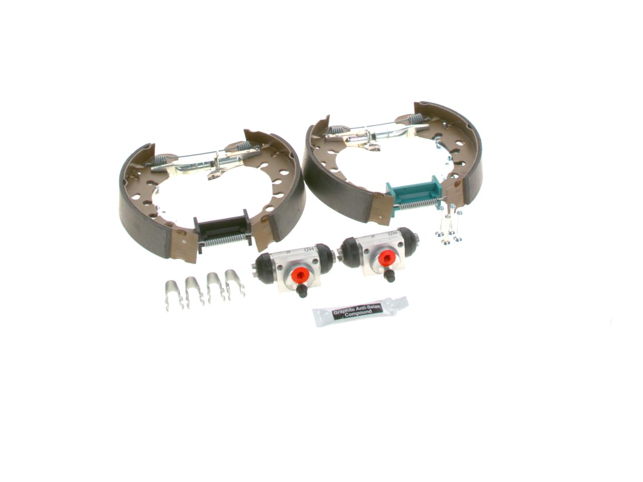 Bosch KS668 Kit Super Pro - hintere Trommelbremsenset - ein vormontiertes Set, zwei Radbremszylinder, vier Bremsbacken
